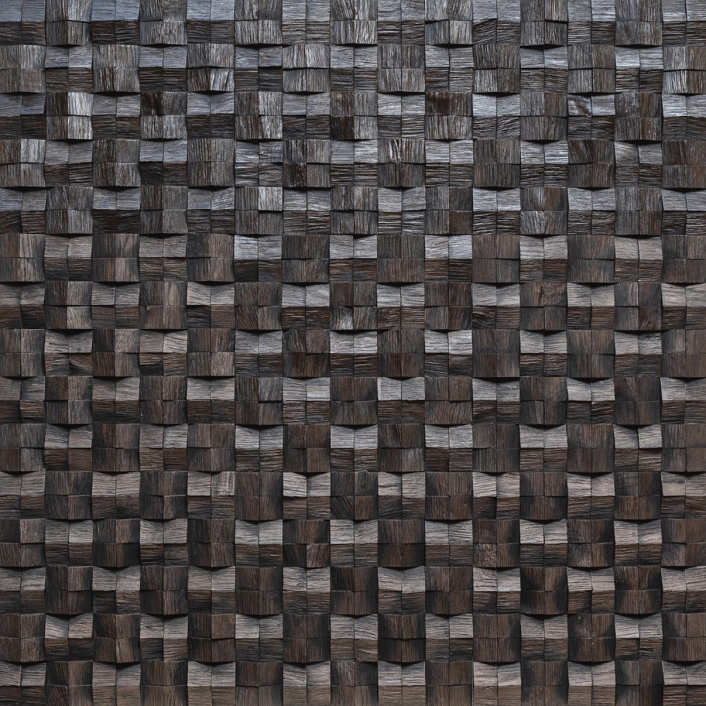 Стеновая панель Tarsi Домчик Эбен 300х300 мм Дуб/колотый/брашированный